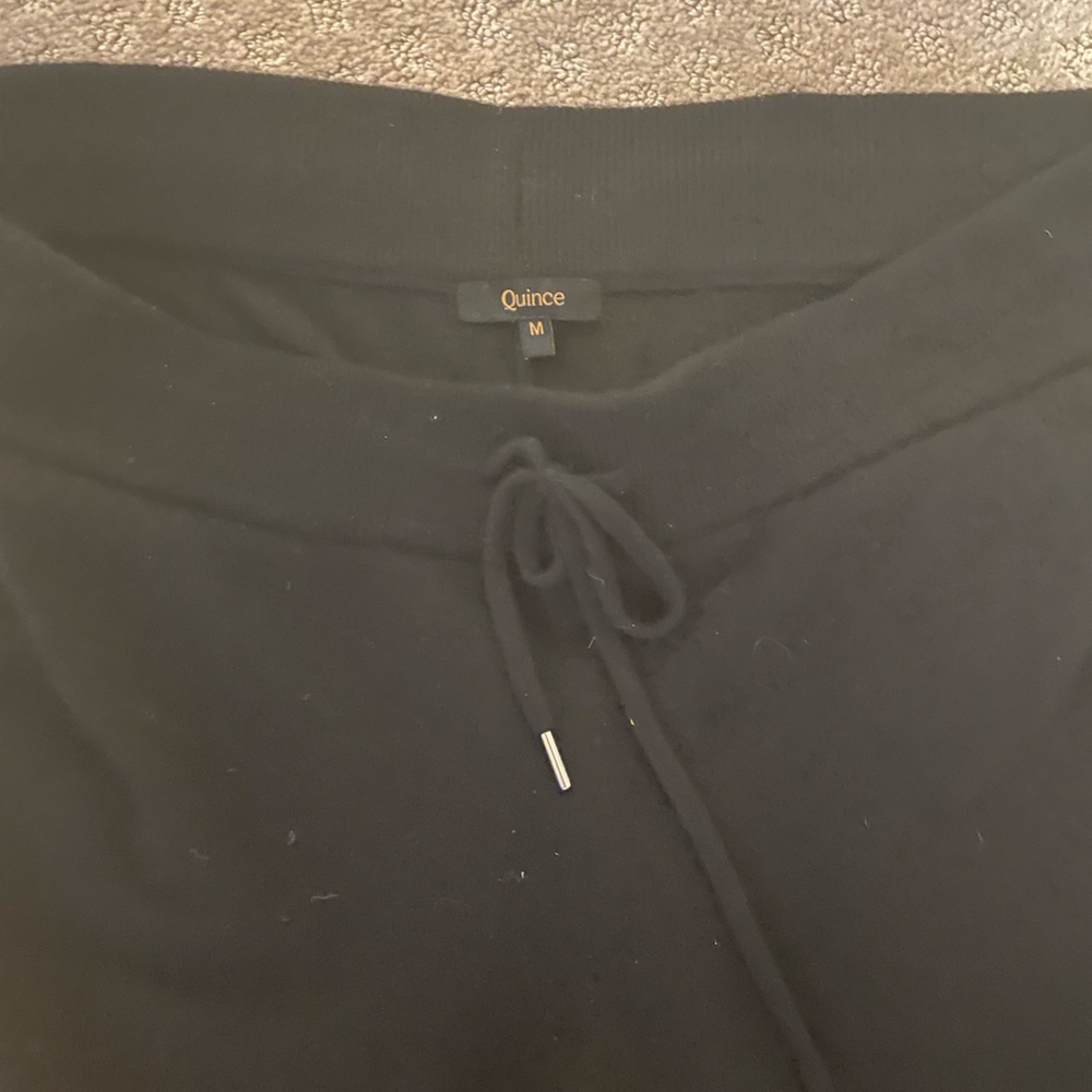 Quince Black Cashmere Sweatpants